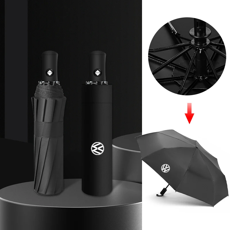 Автомобильный складной ветрозащитный зонт с логотипом автомобиля для Volkswagen VW Golf