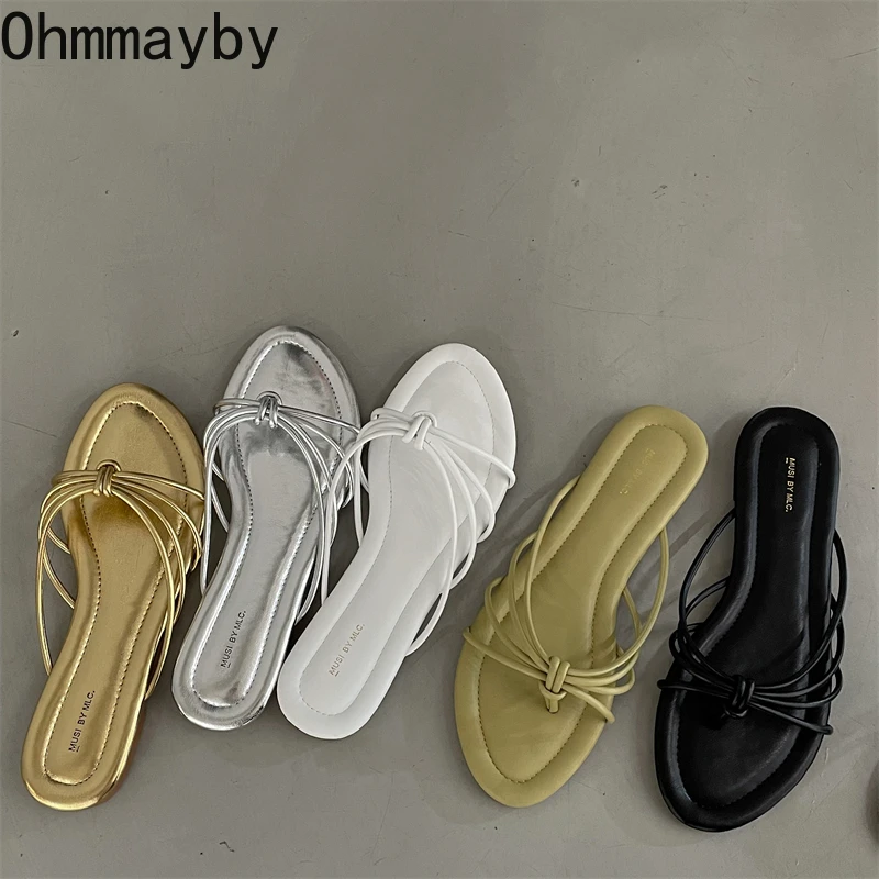 

2022 Casual Flip Flop Women Slipper Fashion Narrow Band Shoes Ladies Open Toe Sandal Summer Outdoor Beach Flats Slides