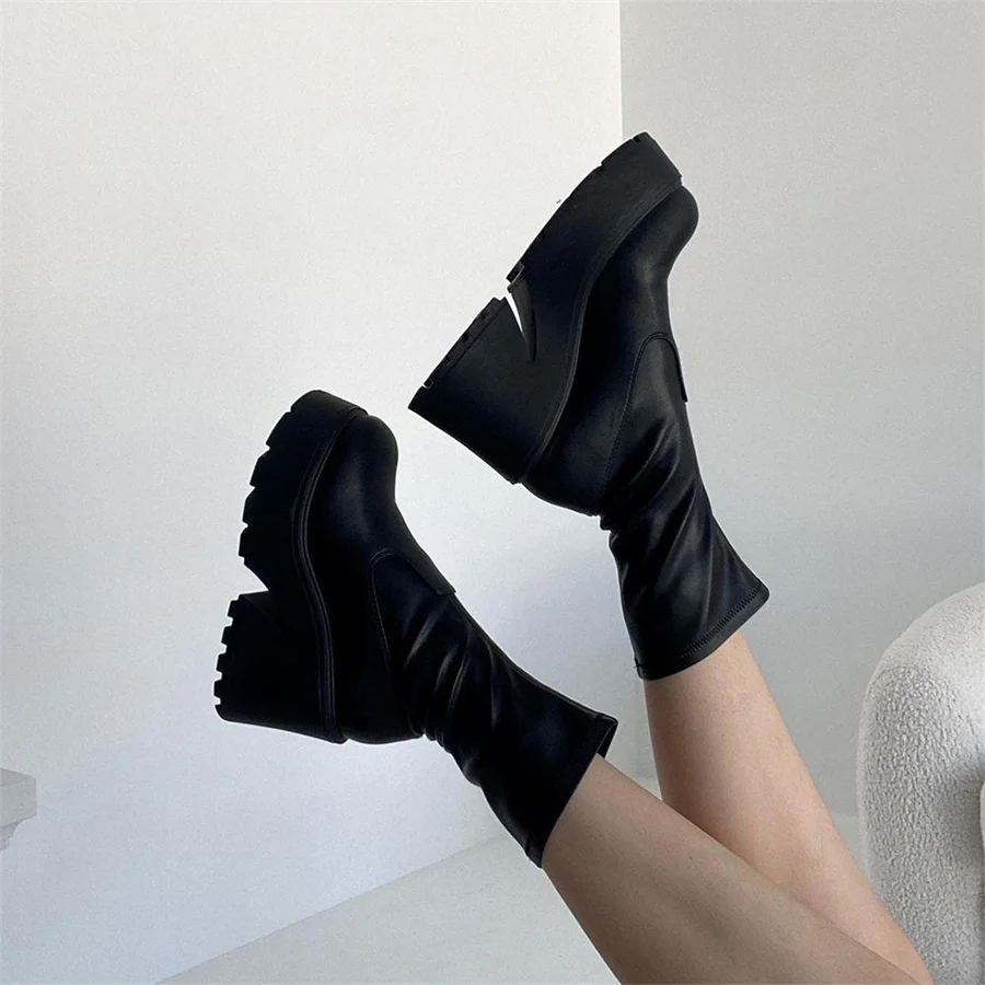 Женские ботильоны на платформе новинка зимы 2022 роскошная брендовая модная