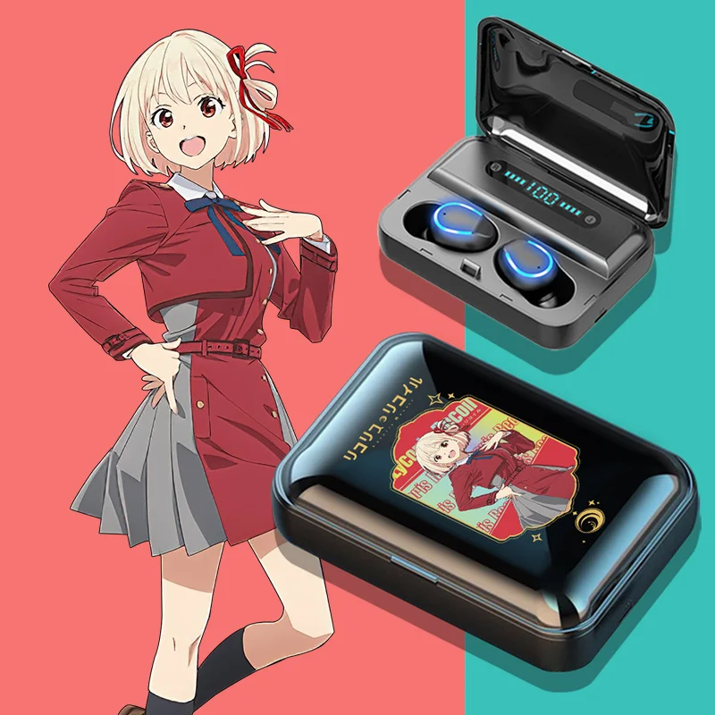 Аниме Lycoris Recoil Bluetooth наушники nishikier Chisato Cosplay Inoue Takina для Android беспроводные 5.0