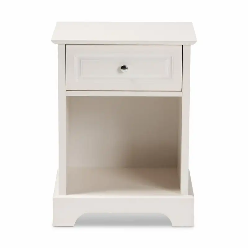 

Chase Transitional White Finished 1-Drawer Wood End Table