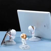 nordic style astronauts mobile phone stand holder ornaments resin spaceman bracket toys home office desk decor boyfriend gift