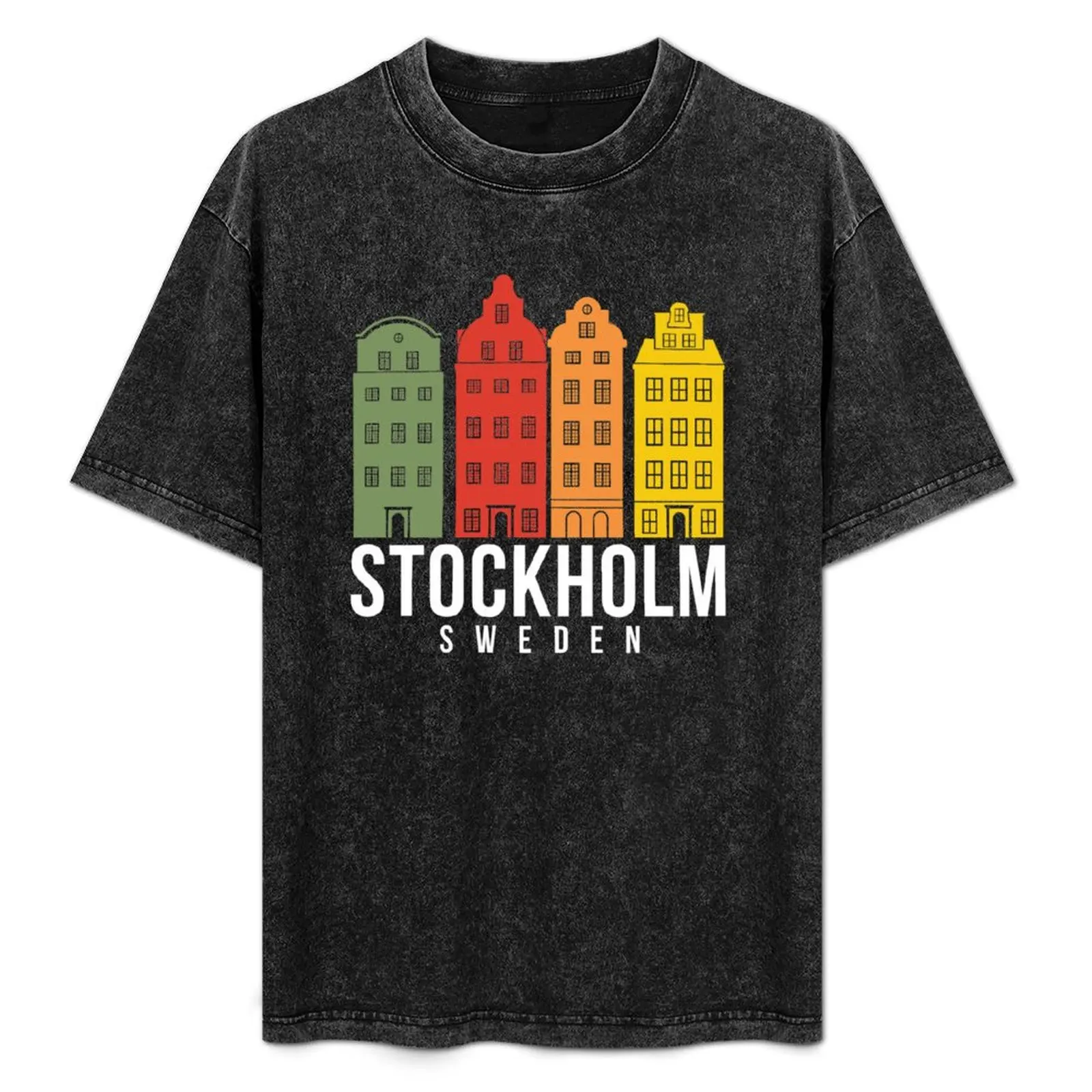 Мужские футболки Building Architecture Stockholm черная хлопок