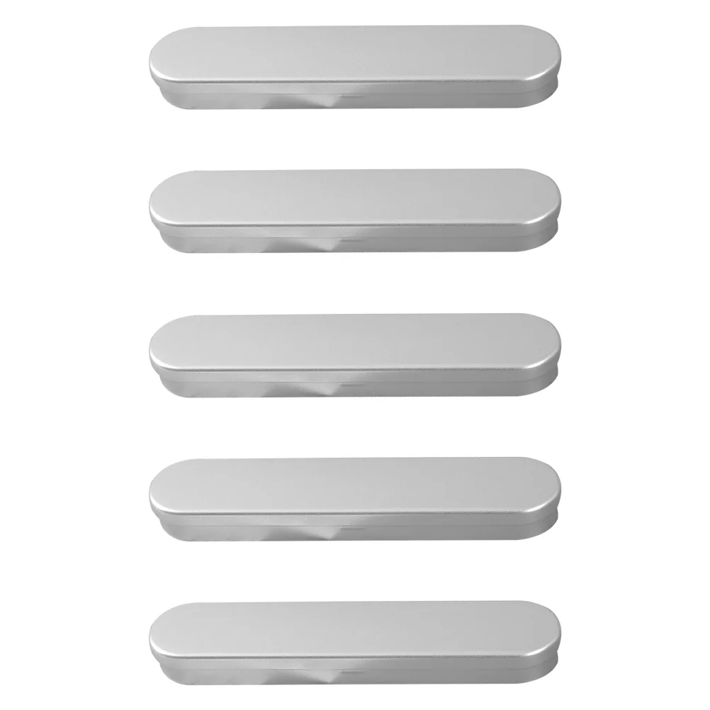 

5pcs Metal Stationery Boxes Small Cases Rectangular Empty Boxes
