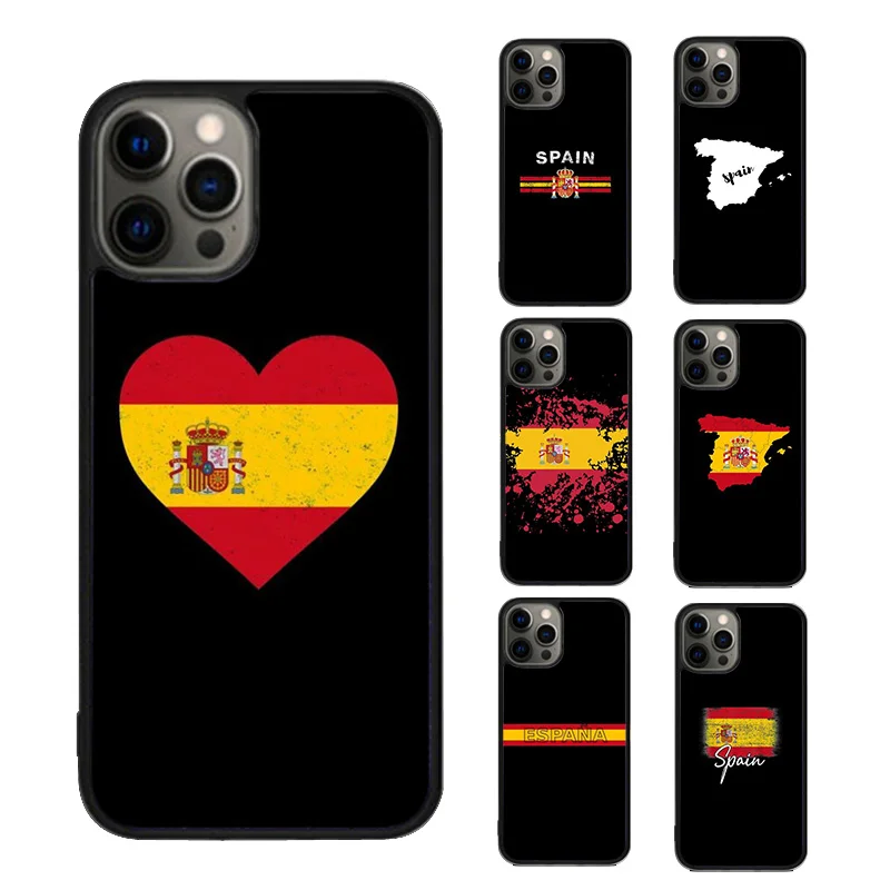Чехол для телефона с флагом Испании чехол iPhone SE2020 15 16 14 13 Pro Max Coque 12 11 Apple 8 PLUS 7 6S