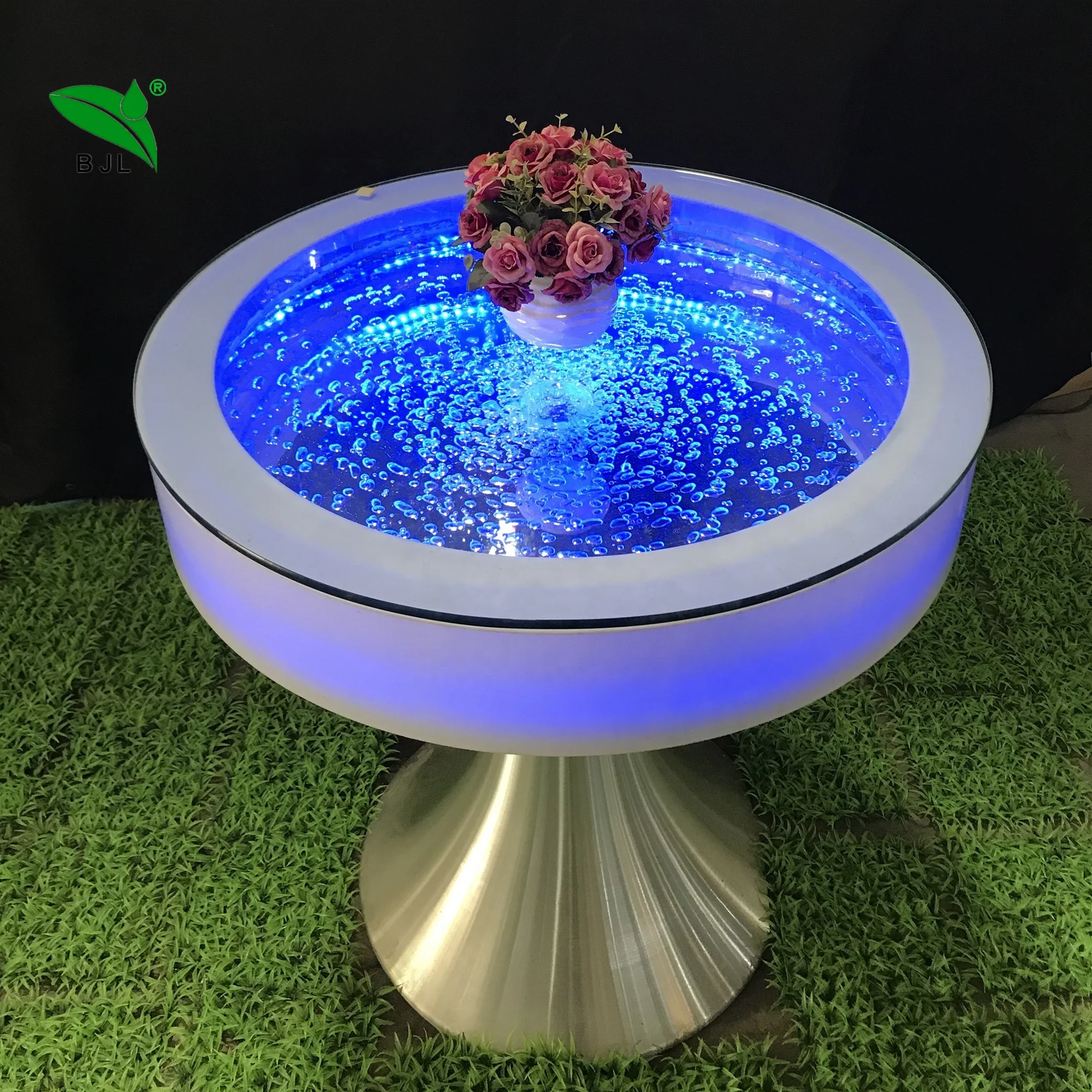 

Modern Style Led Lighting Aquarium Water Bubble Tabletop Smart Coffee Table