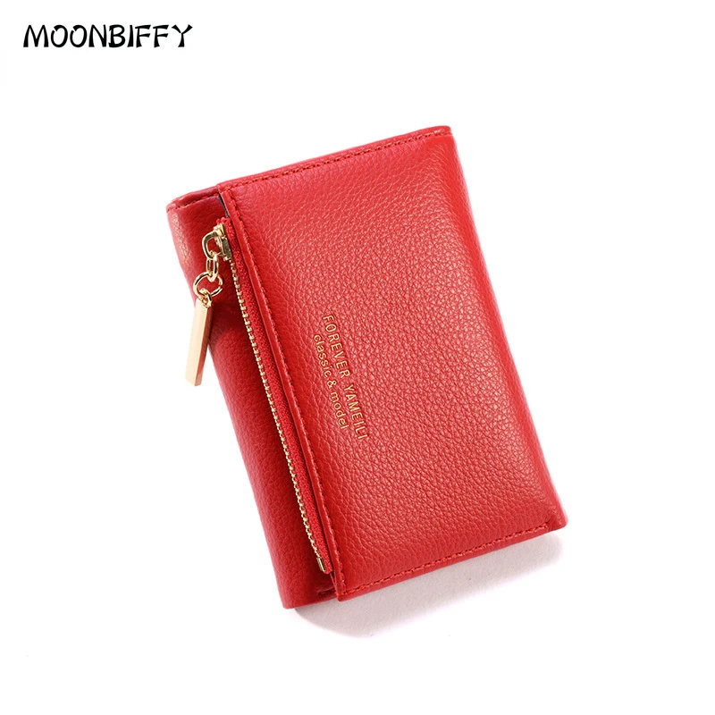 

Женский кошелек для кредитных карт из искусственной кожи с узором Личи, женская сумка, кошелек для монет, Простой Модный женский кошелек дво...