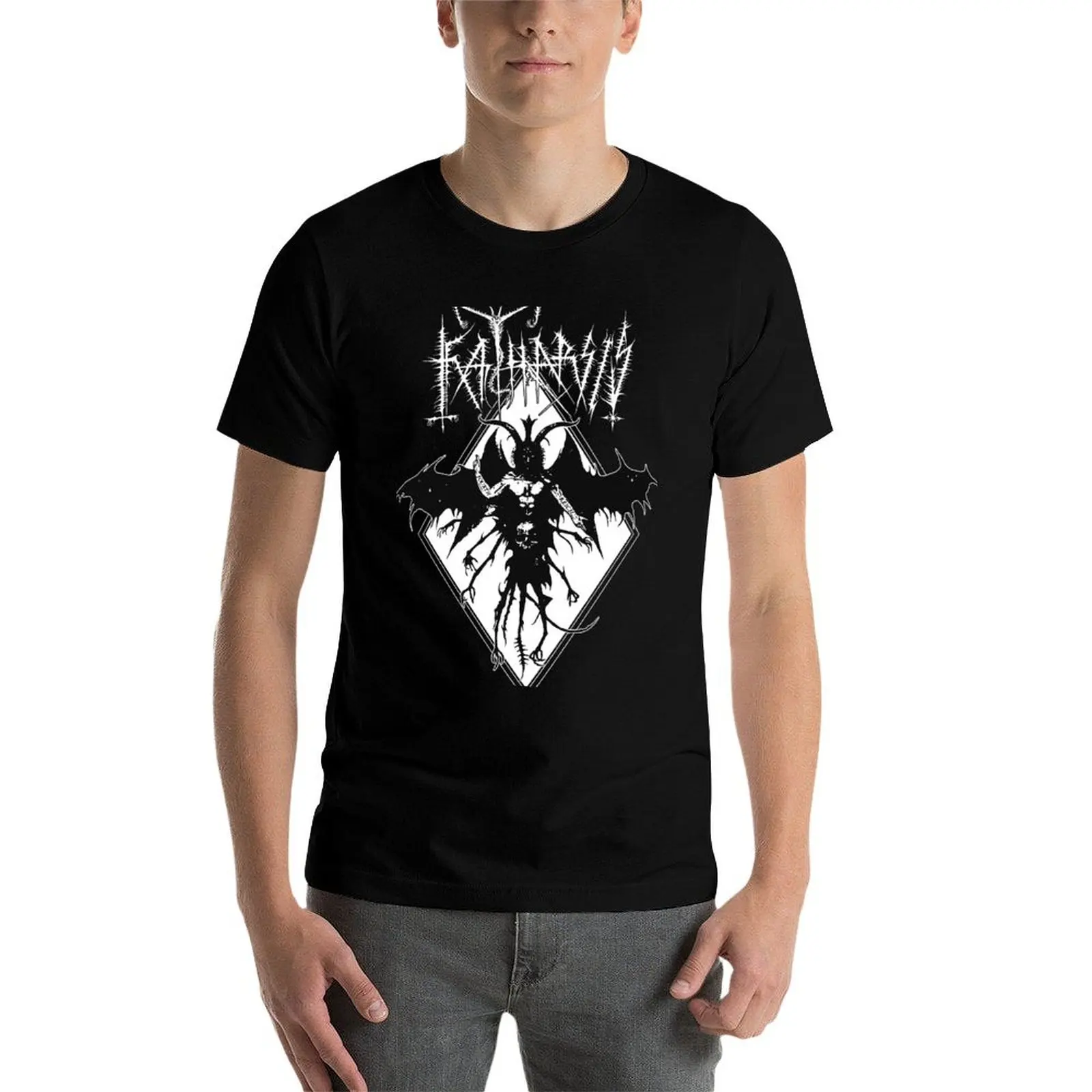 Фото Футболка KATHARSIS BAND MERCH, свободная повседневная футболка с короткими рукавами №4