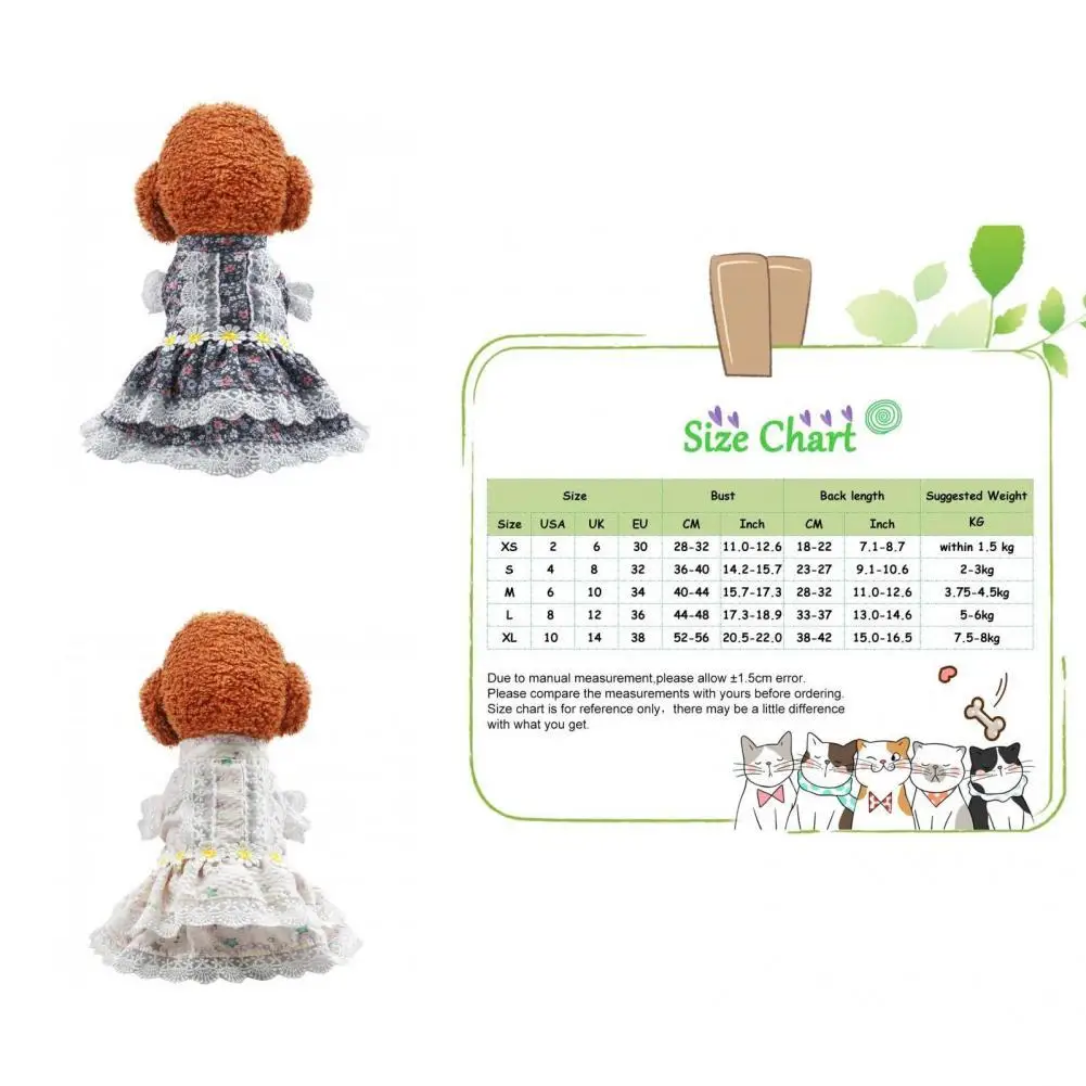 

Dog Skirt Wearable Summer Dog Two-legged Clothes Soft Washable Dog Dress