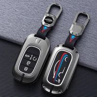 new car key case for honda civic honda civic10th genmetal luminous cover special keychain holder pink black car accessories
