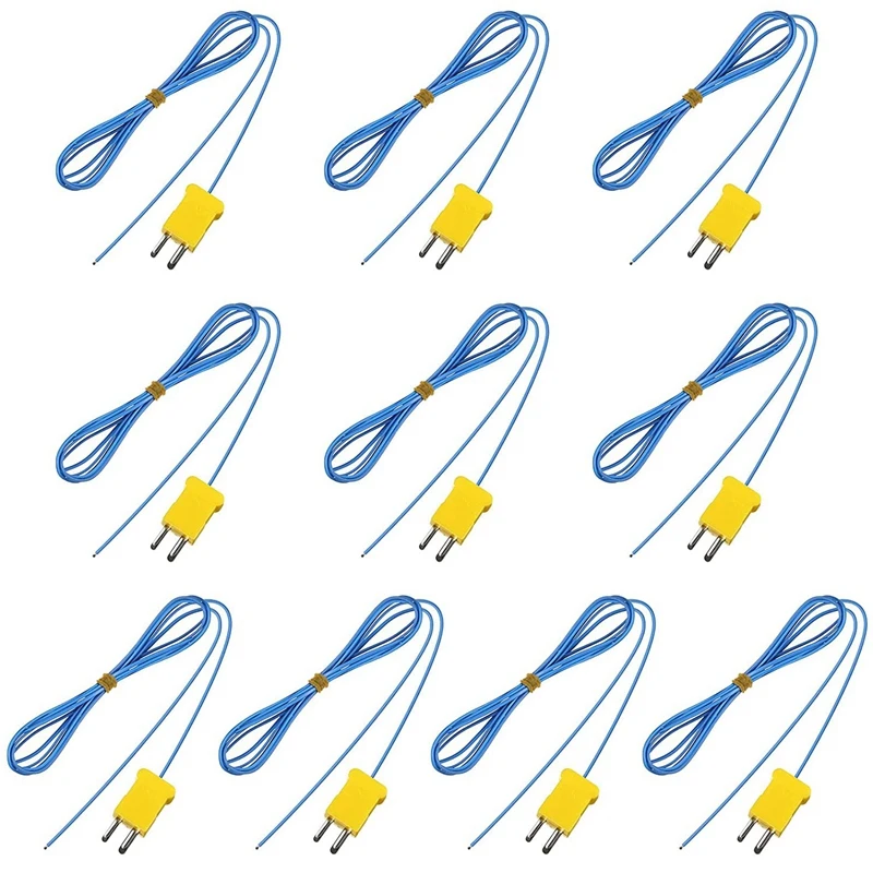 

Best 10Pcs 2M K-Type Temperature Sensor Connector Probe Sensor Temperature Sensors Measure For Thermocouple Sensor And Meter