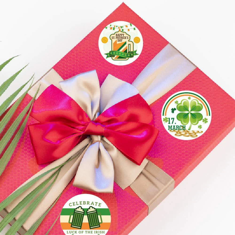500 наклеек Irish Festival (Ирландский фестиваль) с зеленым клевером, флагом, пивной шляпой, наклейками на День святого Патрика, клеверными печатями-этикетками для рукоделия, игрушками DIY.