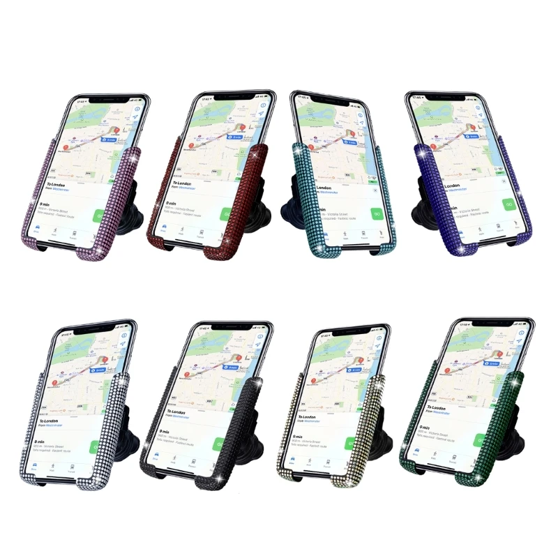 

Universal Car Phone Holder with Bling Crystal Rhinestone Car Air Vent Mount Stand Clip Adjustable Vehicle Phone Holder Bracket