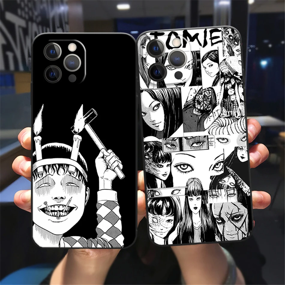 

Junji Ito Horror Horror Anime Phone Case iPhone 11 13 12 Pro Max 13 12 Mini X 8 7 Plus XS MAX XR SE2020 Black TUP Case Case