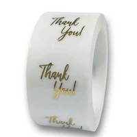 50 500pcs 1inch clear gold foil thank you stickers for envelope sealing label stickers pretty things inside for gifts package