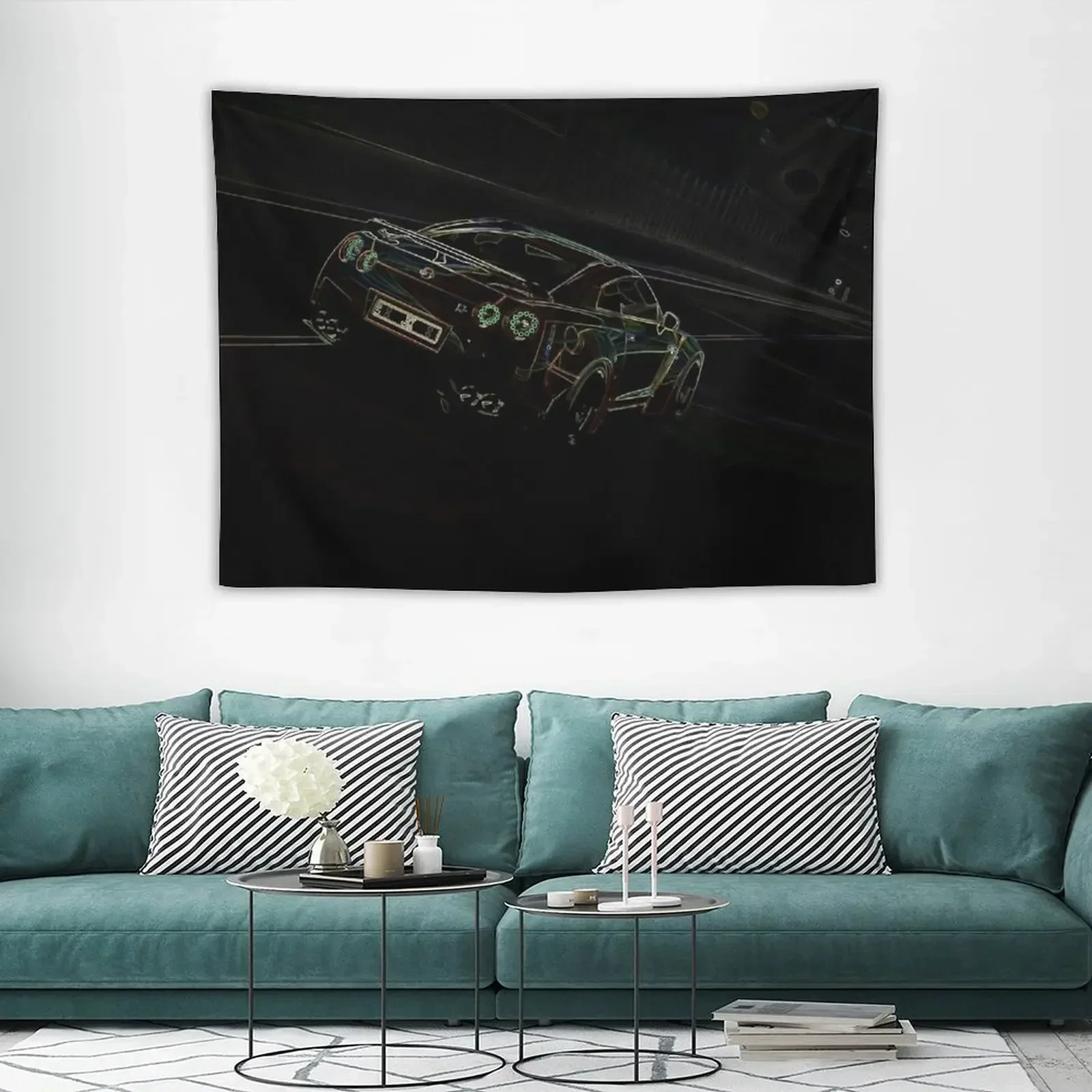 Неоновый гобелен R35 Tunnel Run эстетический декор для комнаты украшение гостиной