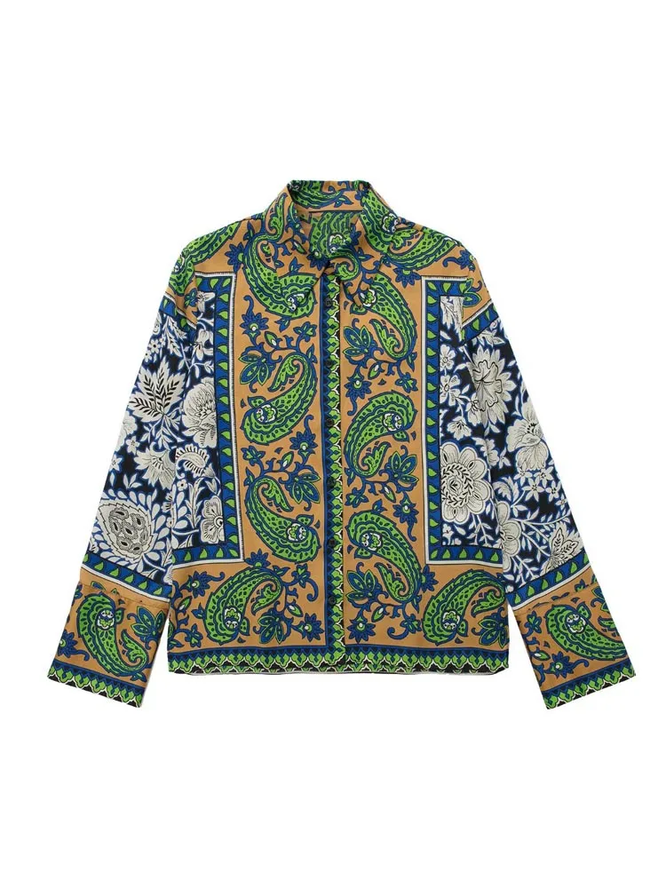 

Женская атласная Блуза с длинным рукавом, свободного покроя