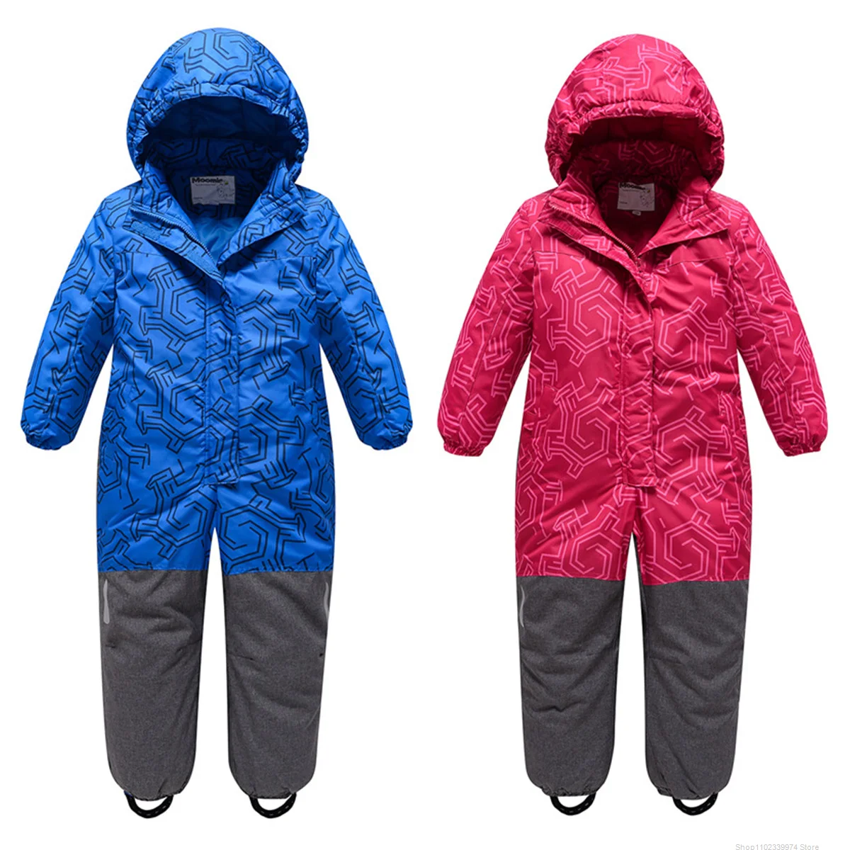 2022 Children's Ski Suit Windproof Waterproof Thick Warm Outdoor Skiing Snowboarding One-piece Snow Sports Clothing Set