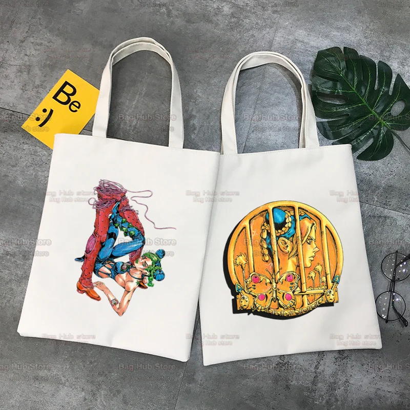 

Сумка для покупок JOLYNE CUJOH Jojo billzzare Stone Ocean, сумка для продуктов, сумка-тоут, многоразовая Экологически чистая сумка на заказ, Симпатичные сумки