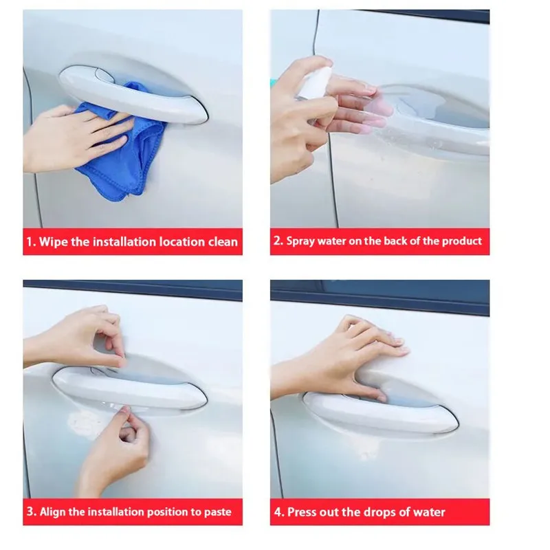8pcs Car Door Handle Transparent Protection Sticker For BMW X1 X2 X3 X4 X5 X6 E46 E39 E92 E90 E60 M5 E36 F30 F10 F20 E30 E61 |