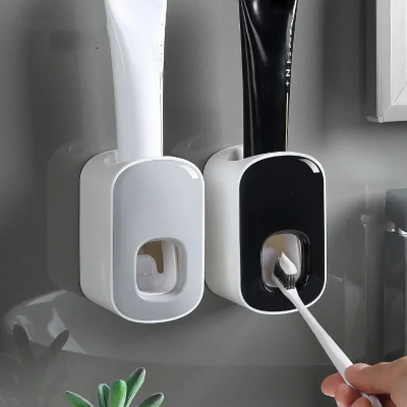 

Mount Automatic Toothpaste Dispenser Bathroom Accessories Set Toothpaste Squeezer Dispenser Bathroom Toothbrush Holder Tool