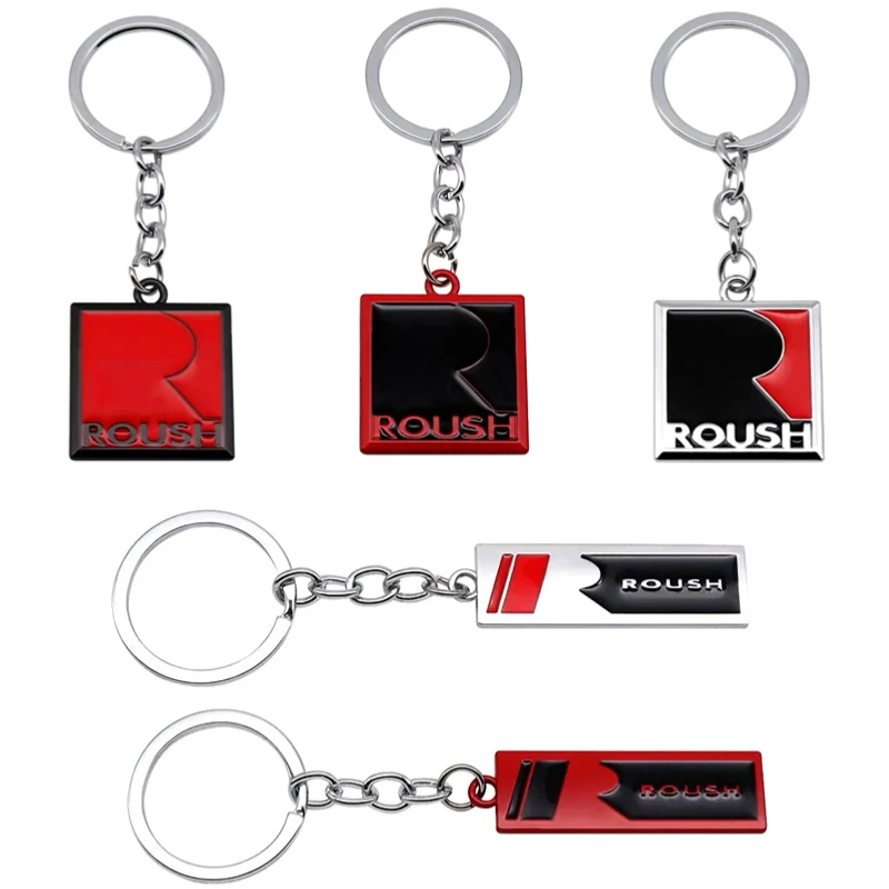 Металлический автомобильный брелок для ключей Подвеска Ford ROUSH логотип Fiesta Focus Mondeo