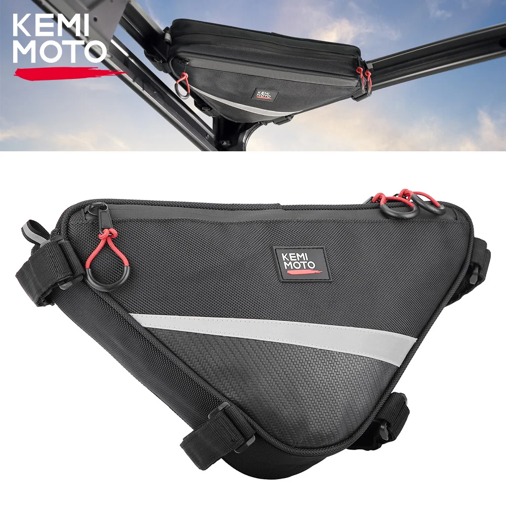 KEMIMOTO UTV Roll Bar Corner Storage Bag Road Mountain Bikes Bicycle Compatible with Polaris Ranger RZR for Can-am for Cf moto