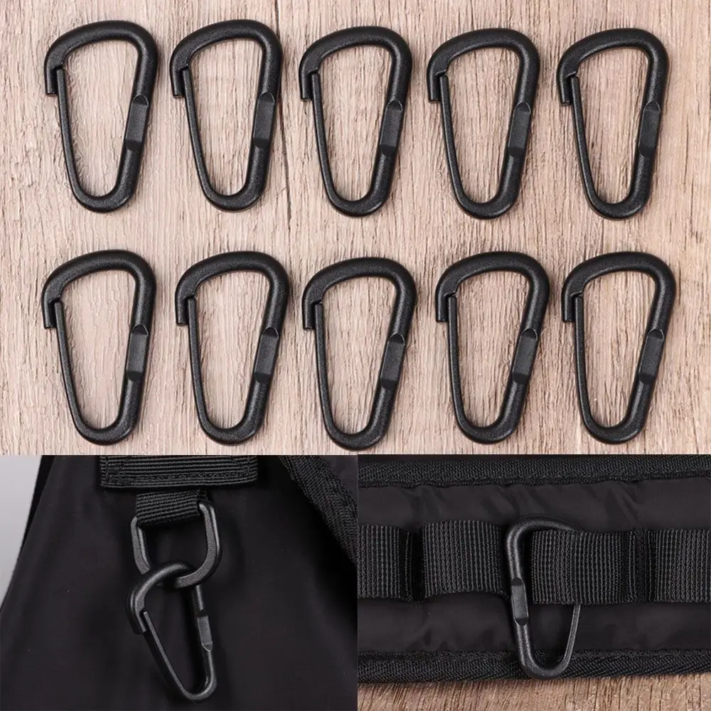 

Plastic Nylon Outdoor Climbing Camping Hiking Packback Buckles Snap Clip Keychain Water Bottle Hooks D Carabiner
