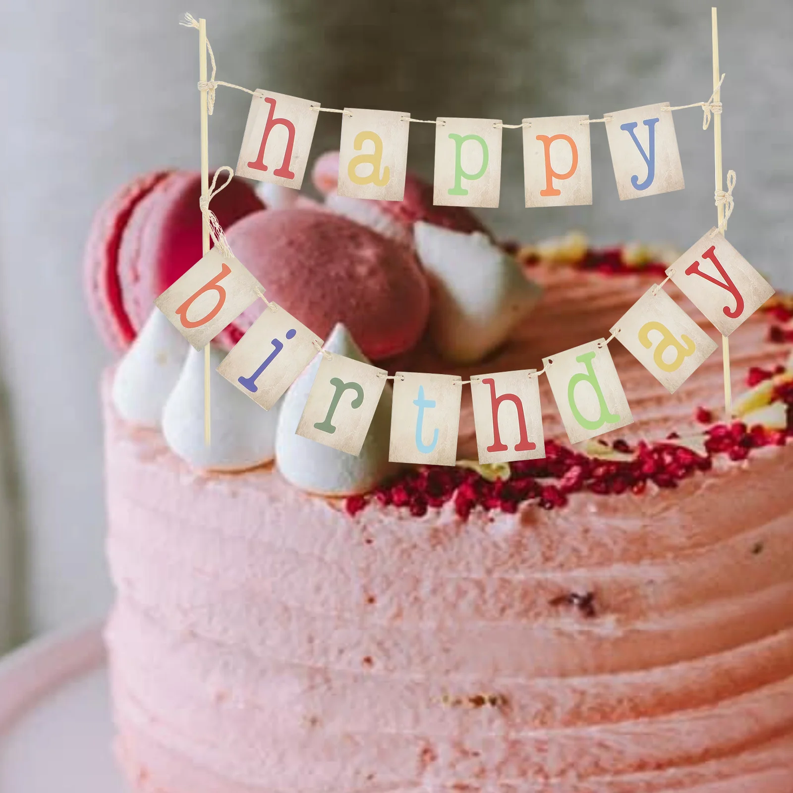 

Flag Party Cupcake Topper Decor Happy Birthday Decorations Cupcakes Pick Toppers Supply Festival