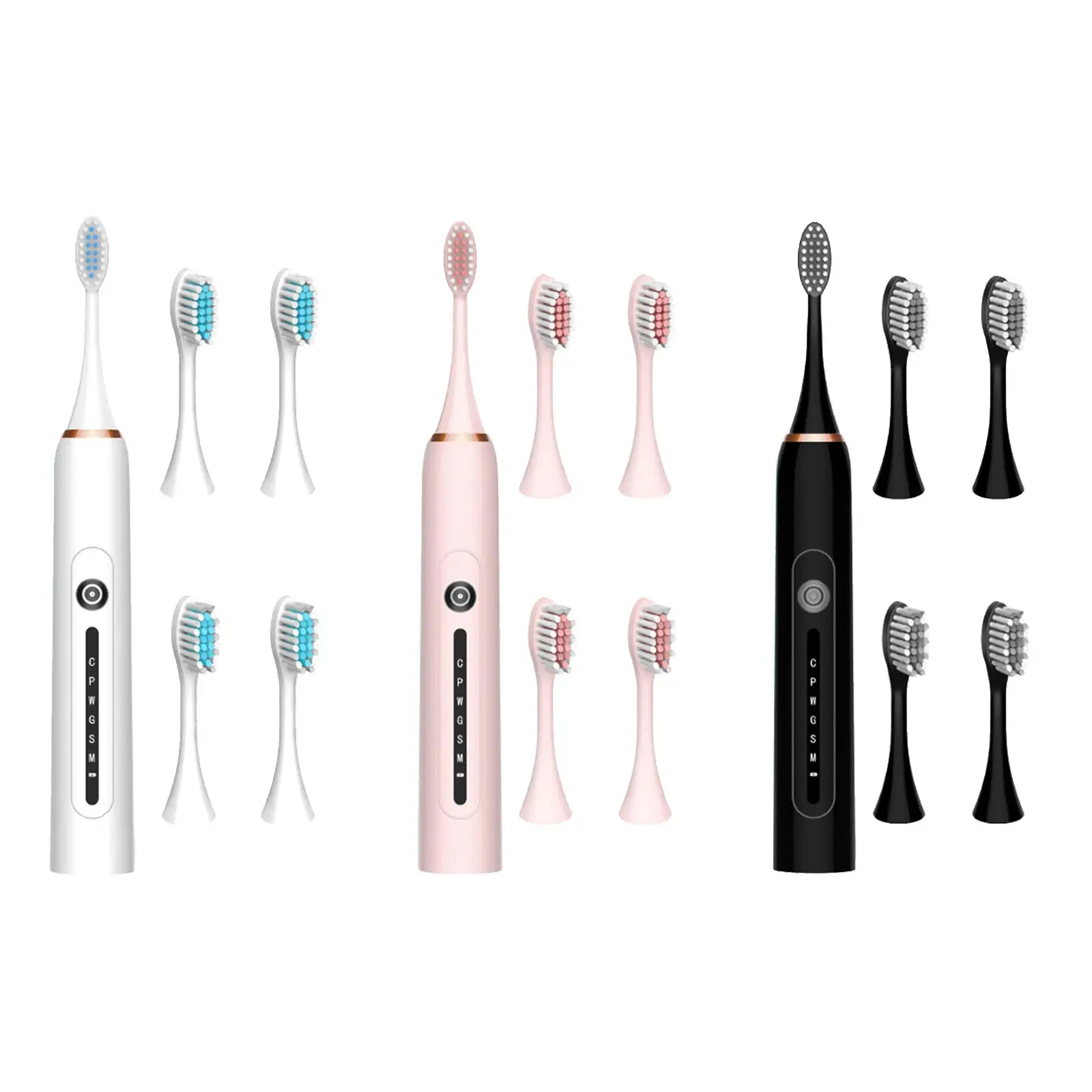 

Ultrasonic Whitening Toothbrush 6 Modes USB Fast Charging Multifunction Toothbrush for Teeth Cleaning Stains Kids Adults Couple