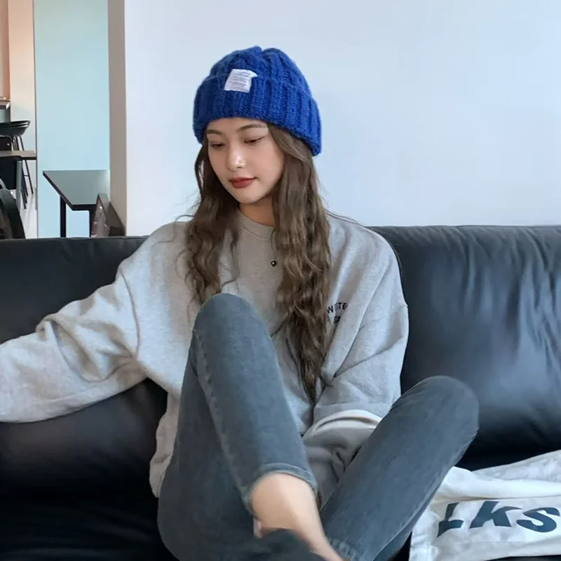 

Женские вязаные головные уборы большого размера, теплые уличные головные уборы для мужчин и женщин, аксессуары для одежды