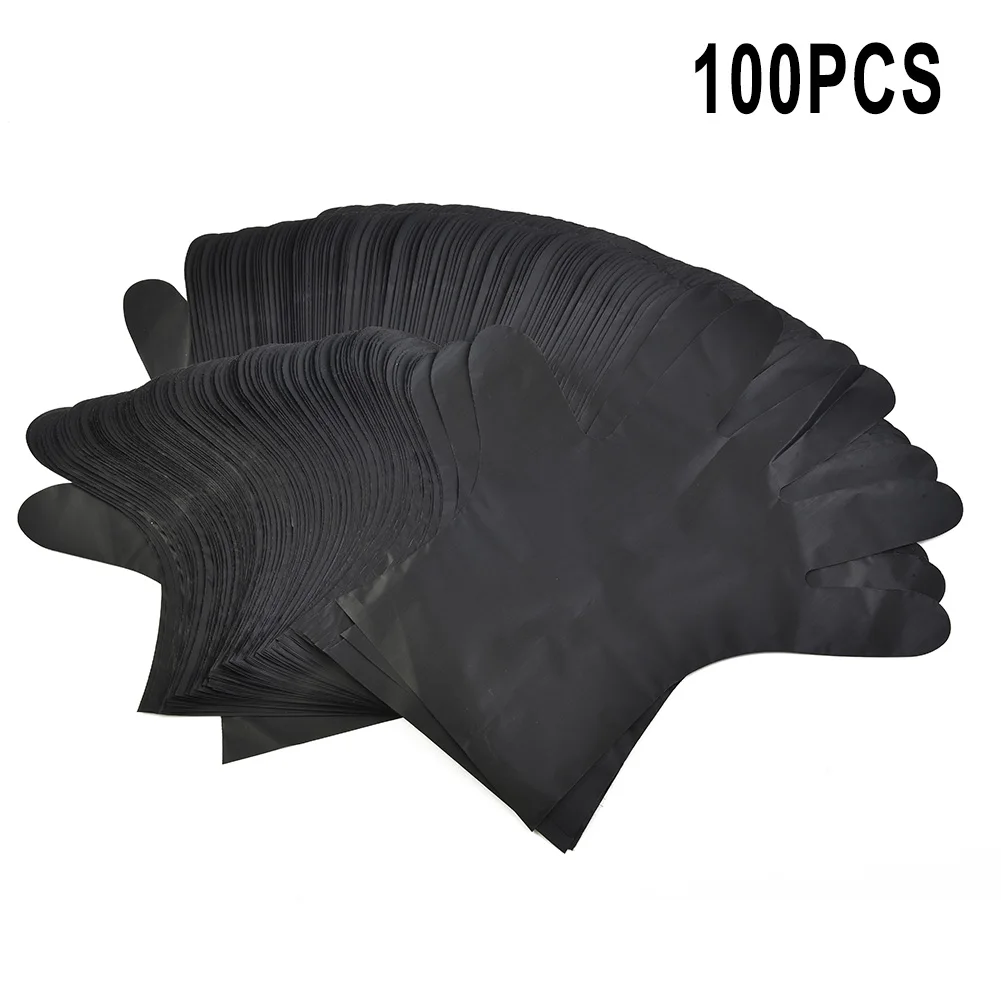 

100pcs Black Disposable Latex Gloves Household Laboratory Cleaning Gloves High Elasticity Powder Free Female Male Working Glove