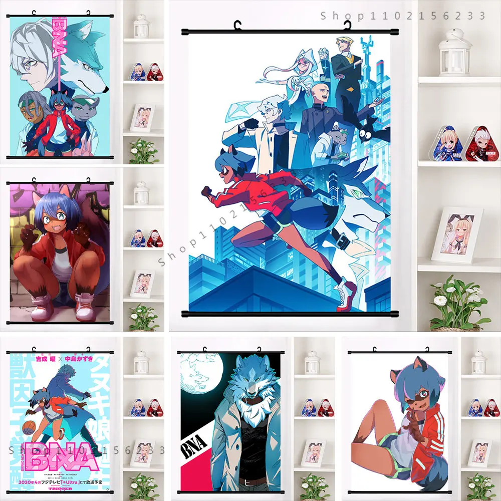 Новинка, постеры HD Pint BNA, животные, холст, настенная живопись, Kagemori Michiru, подвесные свитки, Модульная картина, декор для домашней комнаты