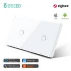 Настенный сенсорный выключатель BSEED Zigbee, беспроводной смарт-переключатель с 123 клавишами, Wi-Fi, управлением через приложение Tuya и Google Alexa