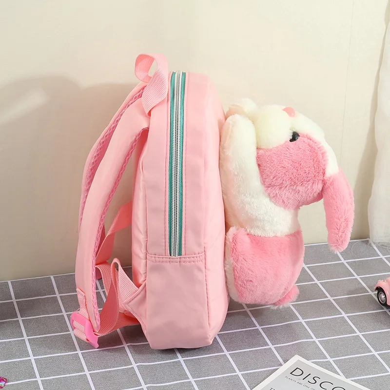 Kawaii Plush School Backpacks Kindergarten Backpack Baby Girl Boys Plushie Mini Book Bag Toddler Kids Cartoon Animal Schoolbag