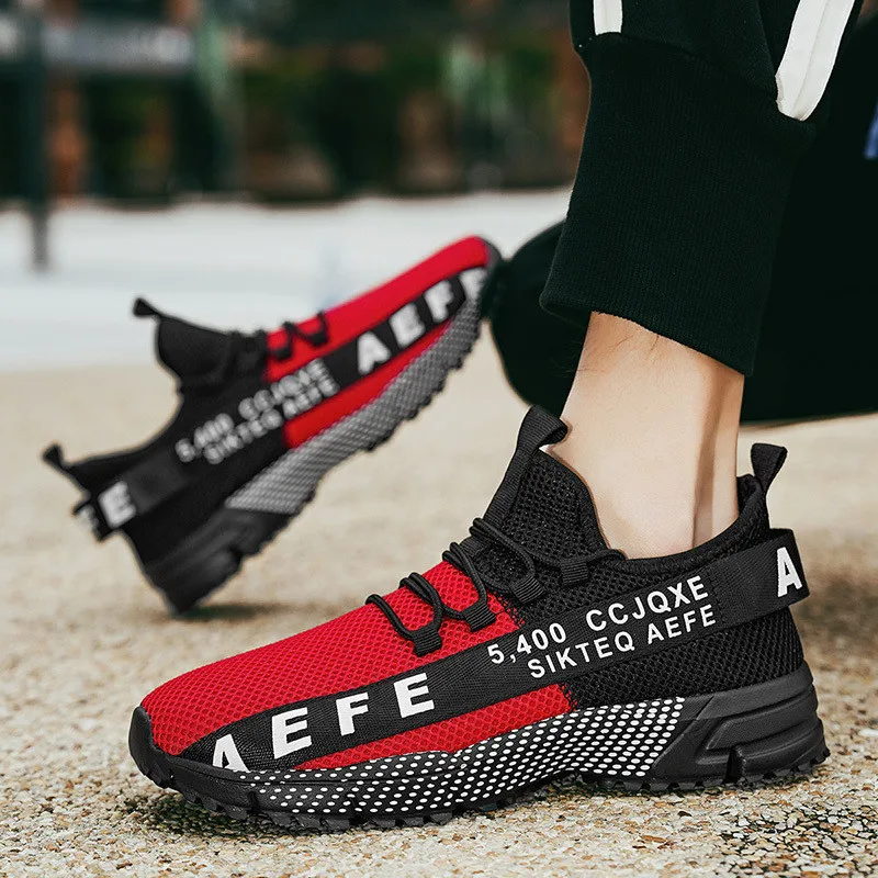 Big Size 47 Fashion Design Men Running Shoes 2023 Hot Selling Breathable Mesh Man Sport Shoes Lightweight Cheap Male Sneakers