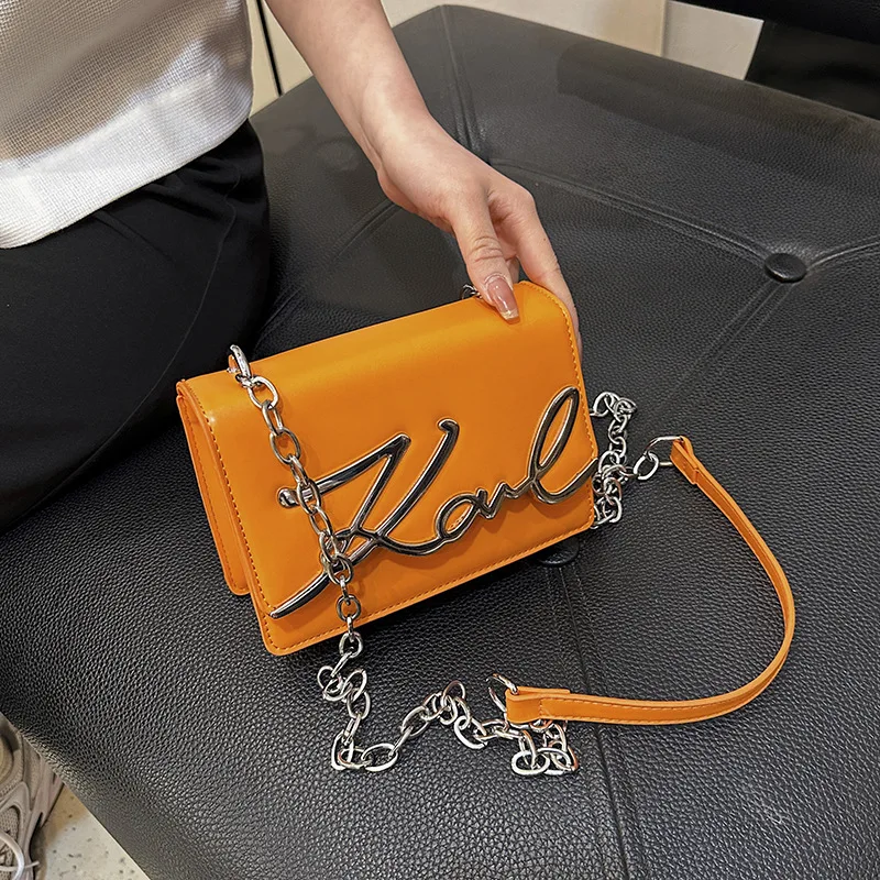 Small Square Bags for Women 2023 New Letter Fashion Shoulder Bag Woman High Quality Unusual Leather Chain Cute Crossbody Bags
