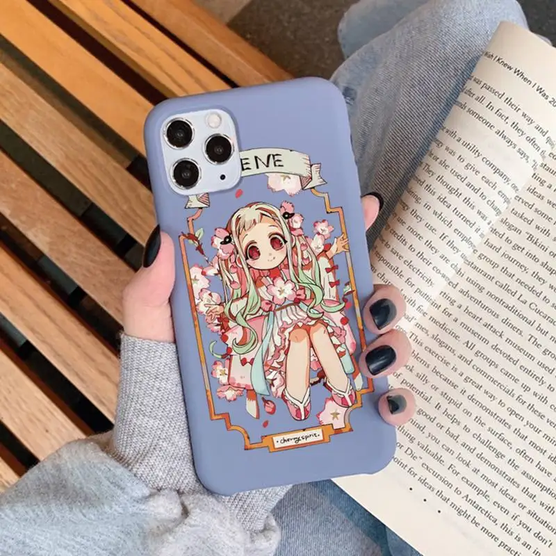 

Cartoon Anime Toilet-Bound Hanako-kun Phone Case for iPhone 11 12 13 Mini Pro Xs Max 8 7 6 6S Plus X XR Solid Candy Color Case
