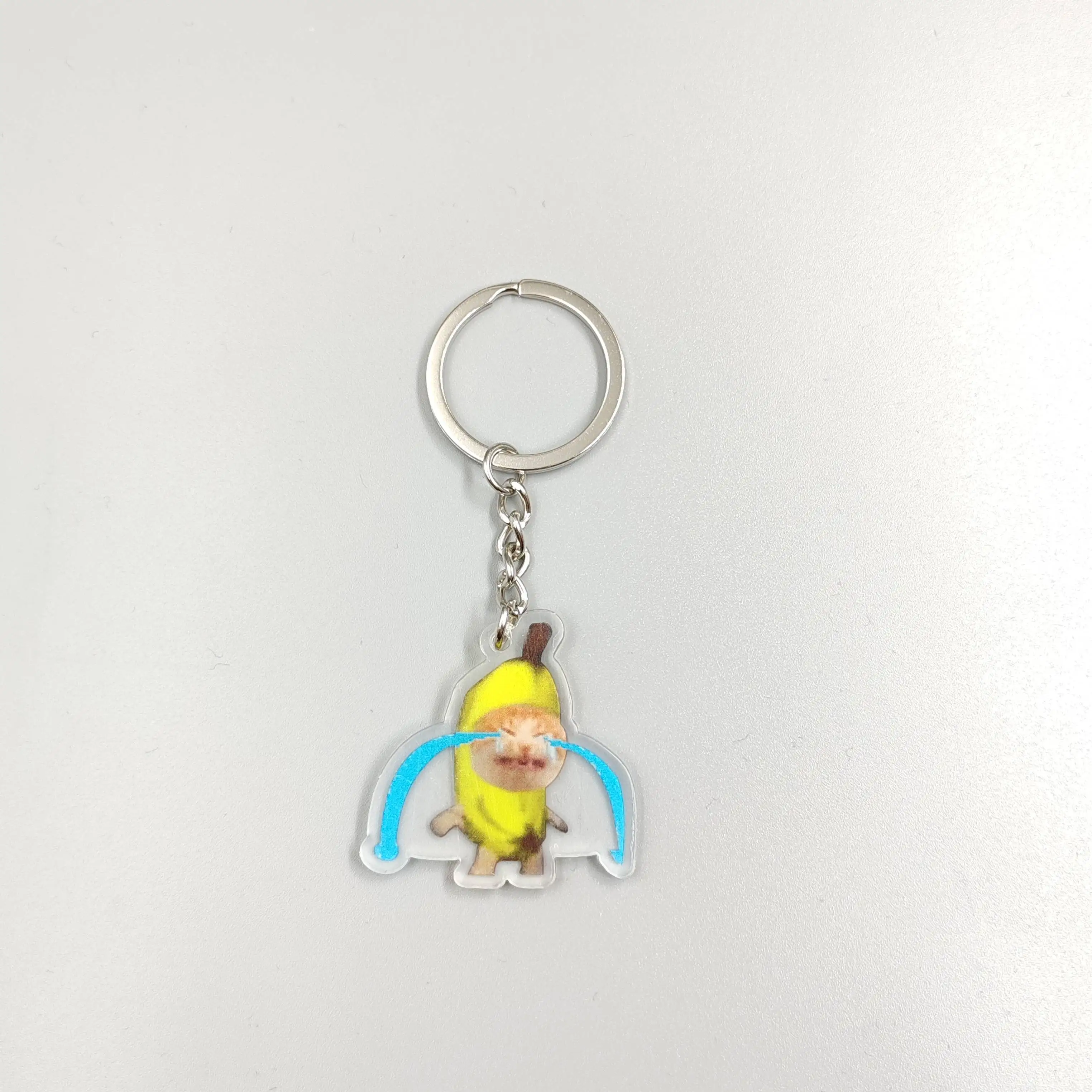 2023 милый счастливый кот банан Кот плач брелок студенческий подарок кошка Эль