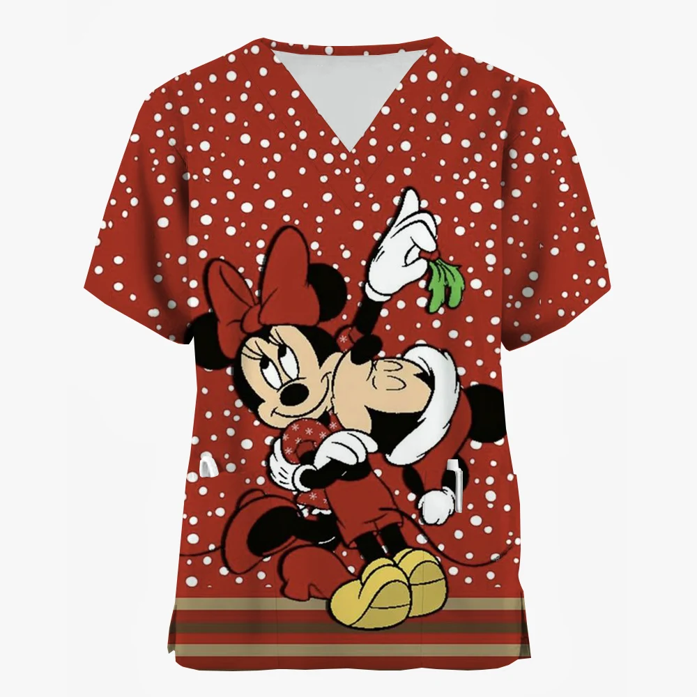 Топы Disney Scrub для женщин униформа спа с Микки Маусом медицинская косметический