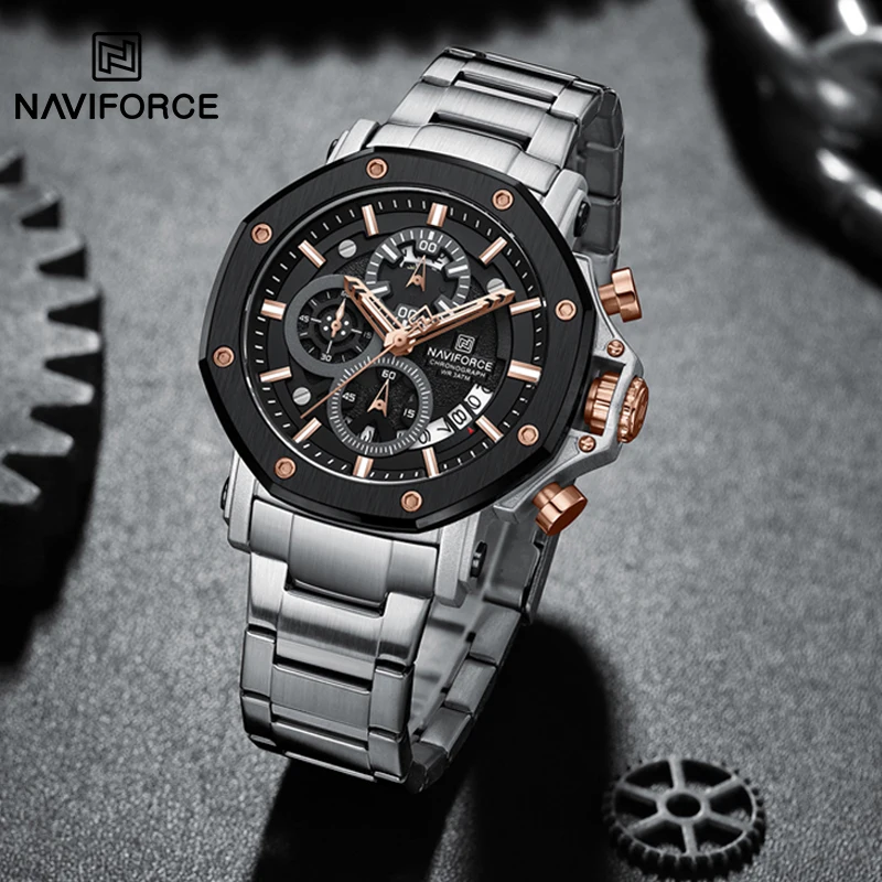 Мужские наручные кварцевые часы Naviforcce NF8065 цвет в ассортименте