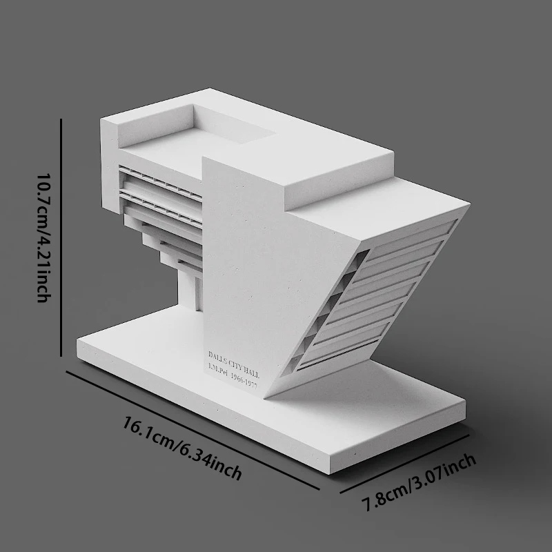 Dallas City Hall цементная модель здания орнамент современный простой дом гостиная