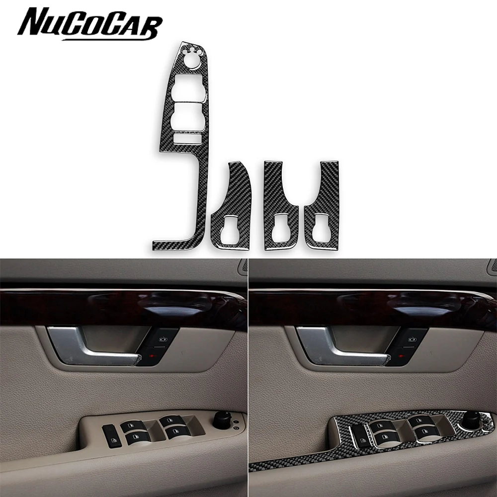 Панель управления стеклоподъемником для Audi A4 S4 B7 2005-2008 из углеродного волокна