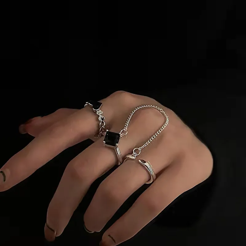 

MODOMA 2022 New Minimalist Gothic Design Opening Rings For Women 2022 Korea Fashion Accessories Party Aesthetic Jewelry Women