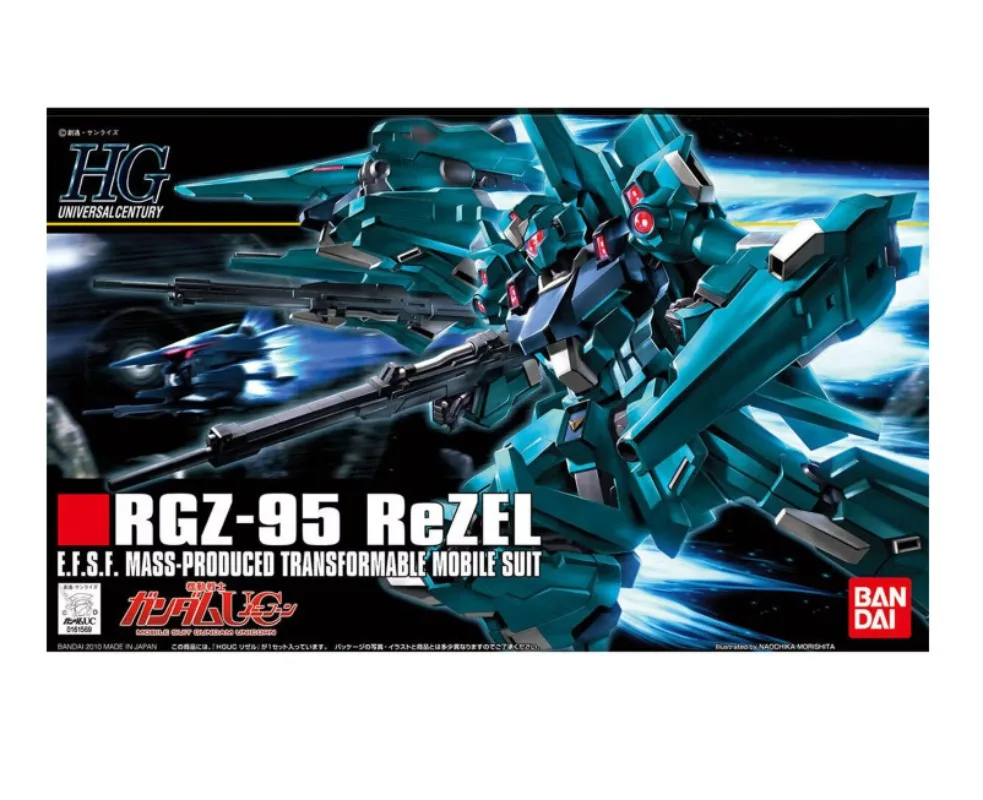 Оригинальный сборный набор Bandai HG 1144 RGZ-95 ReZEL Commander Type, модель мобильного костюма, аниме-фигурка, игрушка (art.: 3920db1eedf89) - 3920db1eedf89