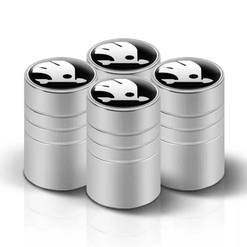 

4 шт. 3D металлические колпачки для клапанов шин автомобиля, крышка стержня воздуха для Skoda Kamiq Kodiaq Karoq Yeti Octavia Fabia Rapid Superb аксессуары