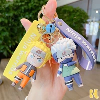 naruto keychain kakashi sasuke itachi jiraiya cute anime pvc cartoon pendant bag children christmas birthday toys gifts
