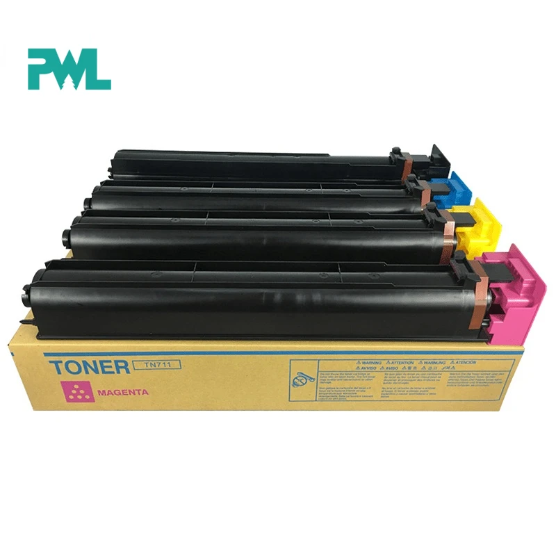 1PC TN TN711 Compatible Toner Cartridge for Konica Minolta Bizhub C654 C754 Printer Supplies Drum Shell