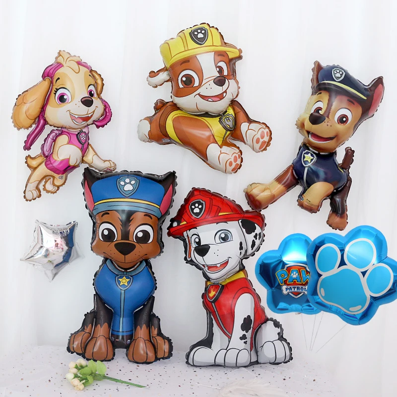 

Paw Patrol Aluminum Foil Balloon Cute Chase Marshall Rocky Zuma Skye Everest Cartoon Theme Party Decor Baby Shower Children Toy