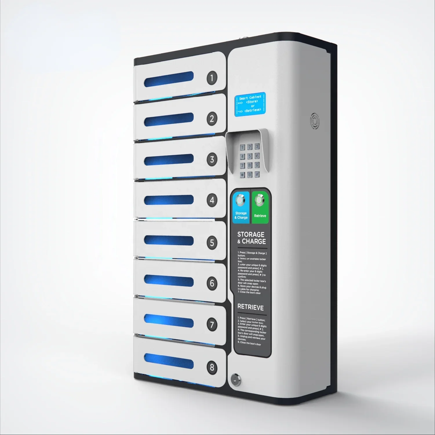 Устройство для быстрой зарядки в общественных помещениях с 8-контактным кодом